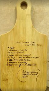 Custom Cutting Board with Recipe